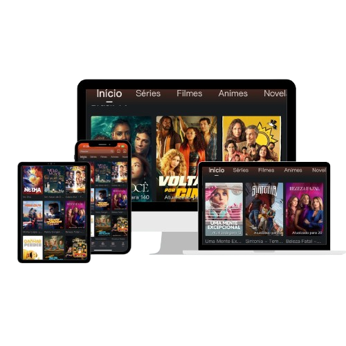 Cinelândia funcionando em celular, tablet, notebook e Smart TV